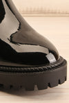 Failli Block Heel Rain Boots w/ Zip Detail | La petite garçonne front close-up