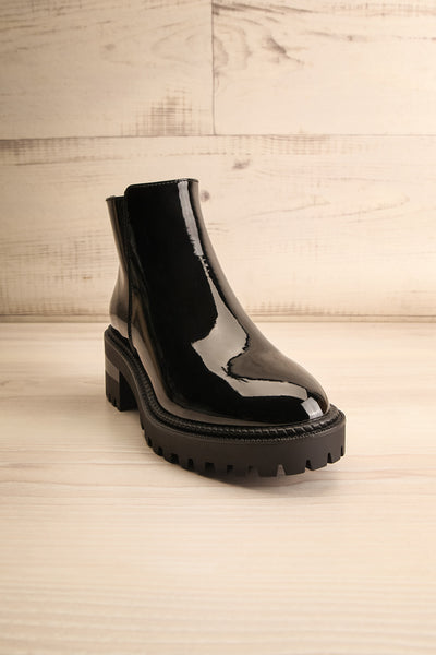 Failli Block Heel Rain Boots w/ Zip Detail | La petite garçonne front view