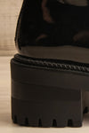 Failli Block Heel Rain Boots w/ Zip Detail | La petite garçonne side close-up