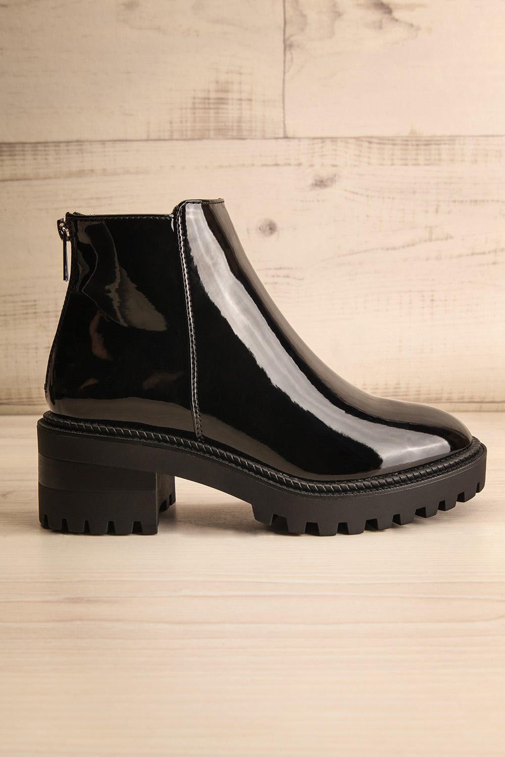 Failli Block Heel Rain Boots w/ Zip Detail | La petite garçonne side view