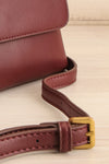 Faiwer Burgundy Shoulder Bag w/ Removable Strap | La petite garçonne strap close-up