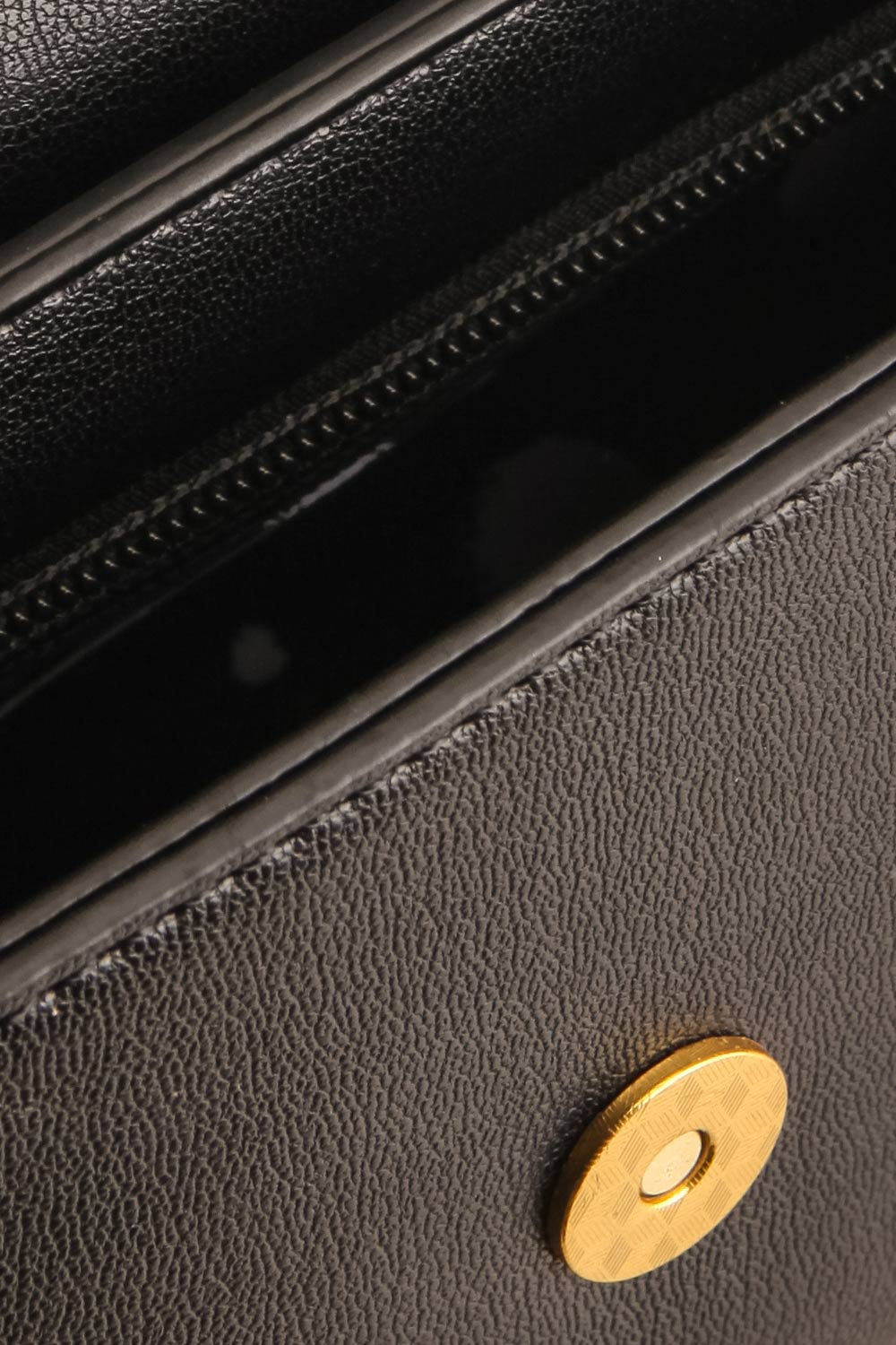 Faiwer Black Shoulder Bag w/ Removable Strap | La petite garçonne inside close-up