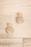 Fakkakeila Textured Gold Pendant Earrings | La Petite Garçonne