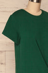 Fallebo Seaweed Green Short Sleeved T-Shirt side close up | La Petite Garçonne