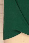 Fallebo Seaweed Green Short Sleeved T-Shirt bottom close up | La Petite Garçonne