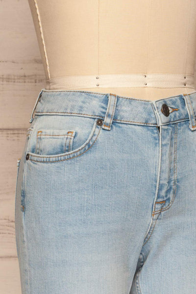 Fallmoen Light Blue High Waisted Jeans side close up | La petite garçonne