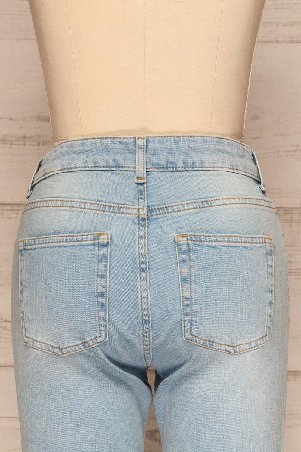 Fallmoen Light Blue High Waisted Jeans back close up | La petite garçonne