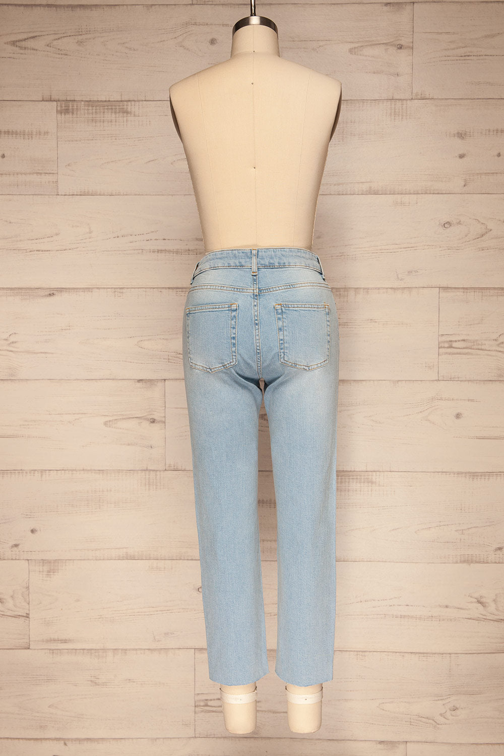 Fallmoen Light Blue High Waisted Jeans back view | La petite garçonne