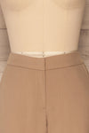 Falstad Taupe Pants | Pantalon Taupe | La Petite Garçonne front close-up