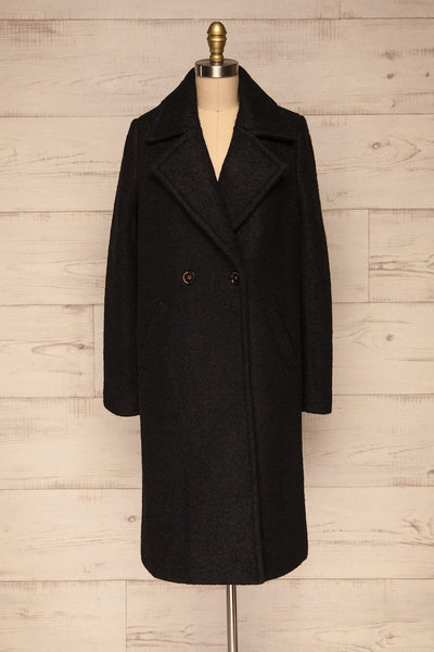Fangdalen Black Wool Coat | Manteau Noir | La Petite Garçonne