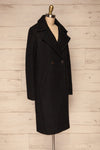 Fangdalen Black Wool Coat | Manteau Noir side view | La Petite Garçonne