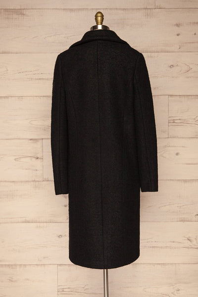 Fangdalen Black Wool Coat | Manteau Noir back view | La Petite Garçonne