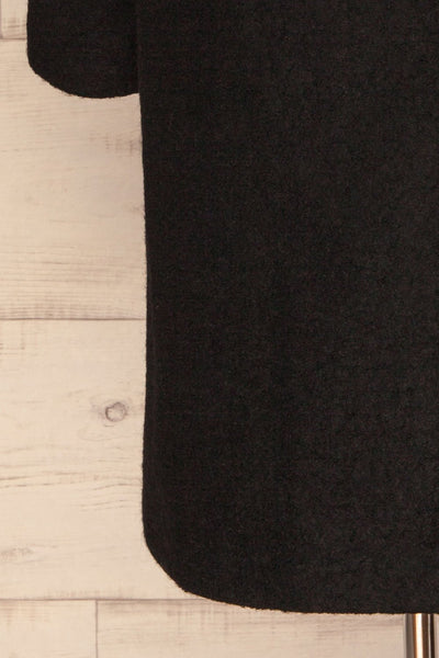 Fangdalen Black Wool Coat | Manteau Noir sleeve | La Petite Garçonne