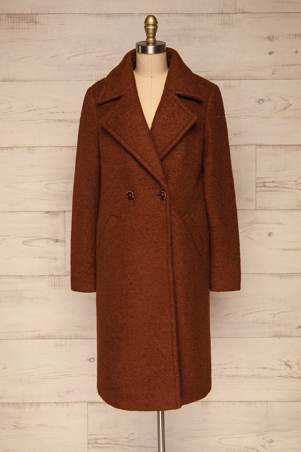 Fangdalen Cognac Brown Coat | Manteau Brun | La Petite Garçonne