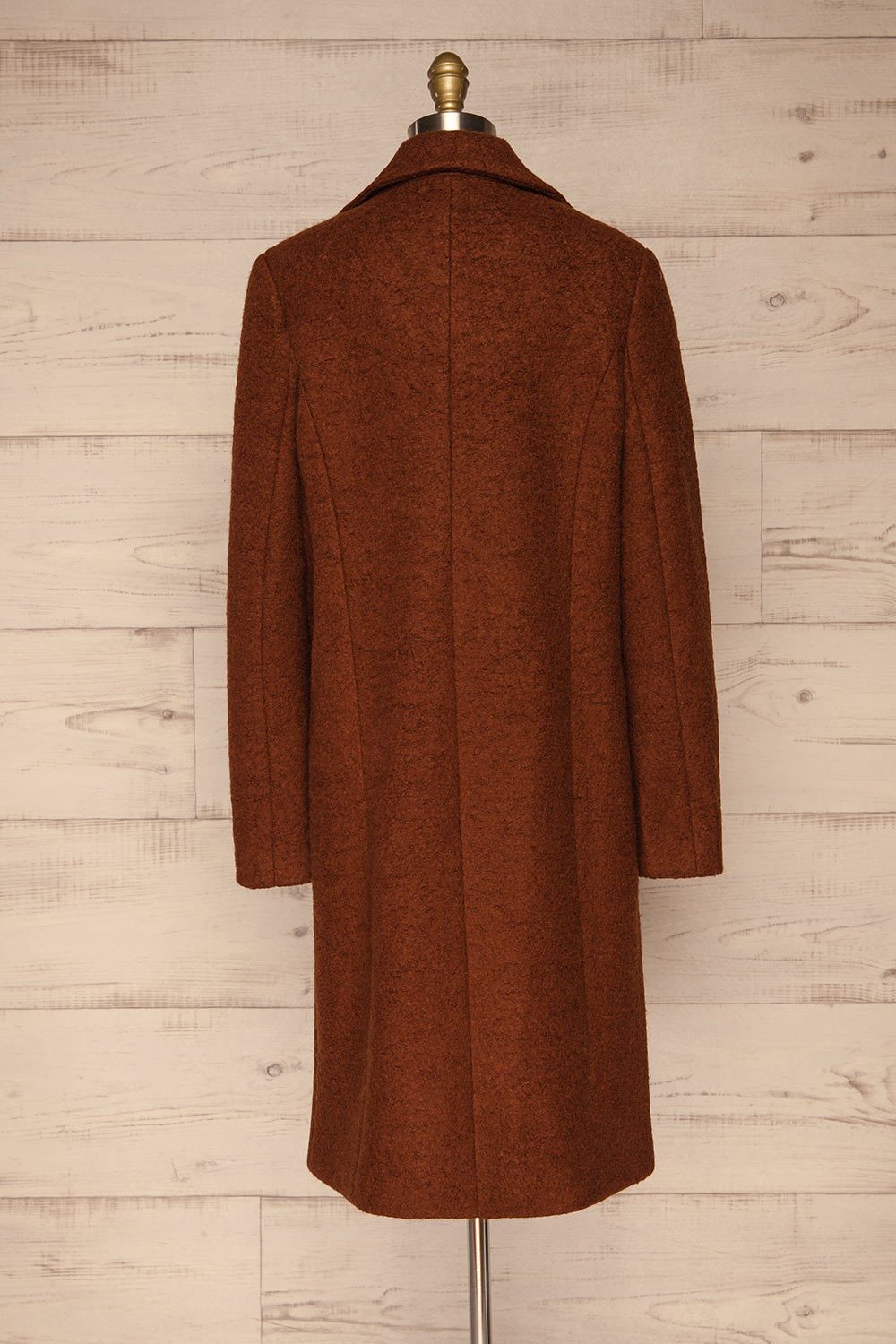 Fangdalen Cognac Brown Coat | Manteau Brun back view | La Petite Garçonne