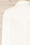 Faro Ivory Oversized Button-Up Shirt | La petite garçonne back close-up