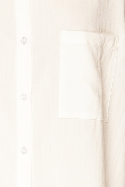 Faro Ivory Oversized Button-Up Shirt | La petite garçonne fabric