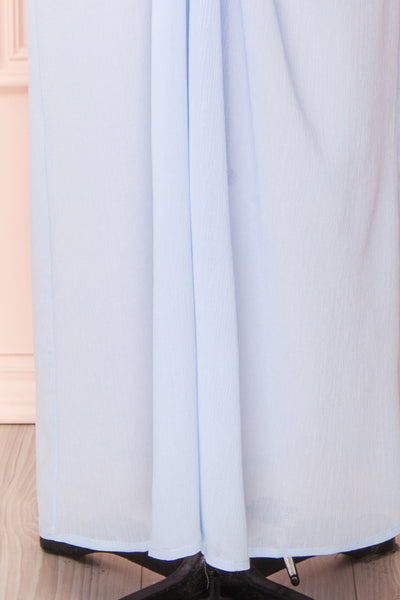 Fatost Blue Knotted Maxi Dress w/ Slit | Boutique 1861  bottom