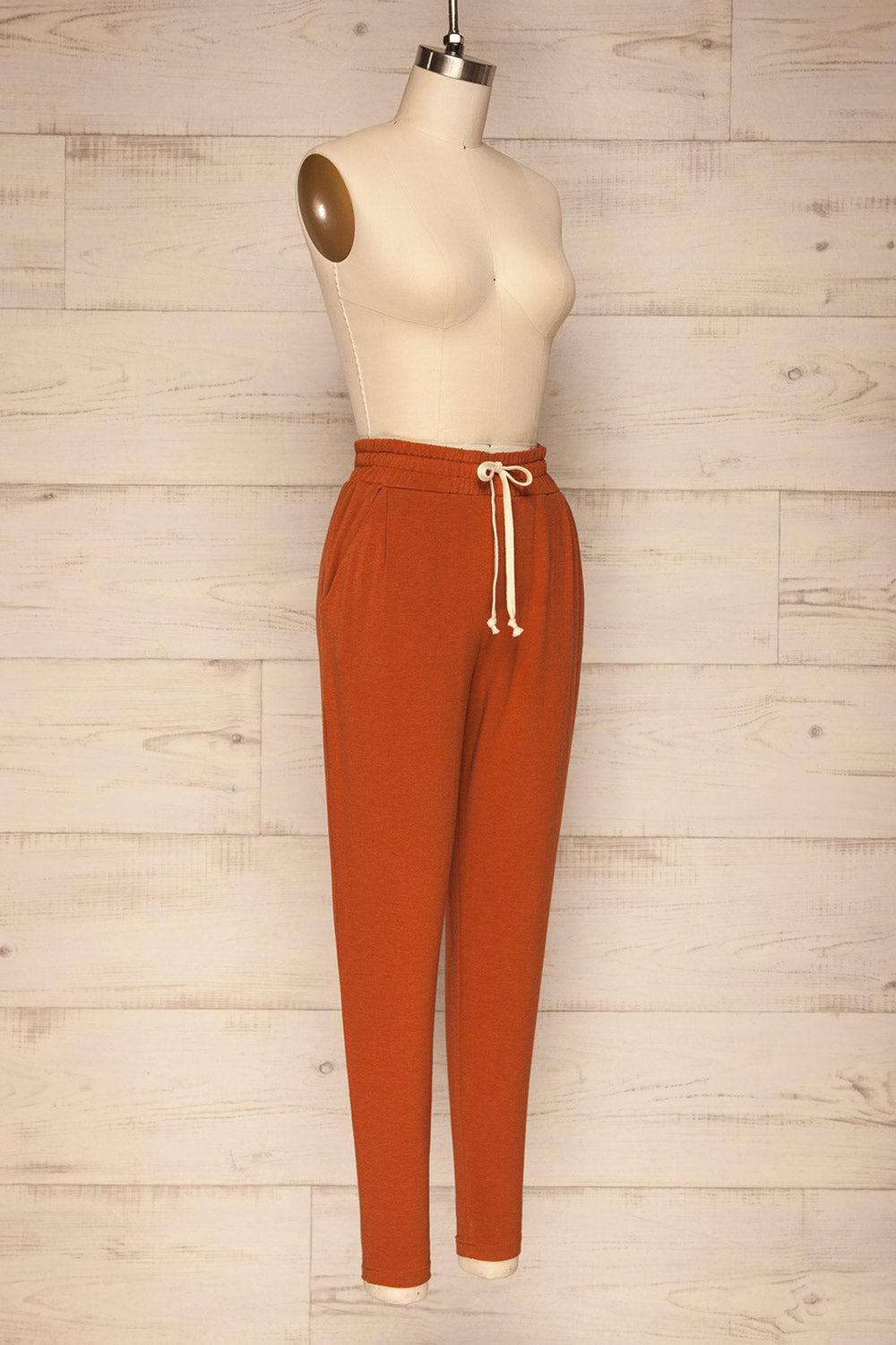 Faugeli Clay Burnt Orange Jogging Pants | La Petite Garçonne side view 