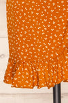 Fauskevaag Orange Patterned Short Dress | La petite garçonne  bottom