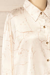 Favllemokke Patterned Satin Button-Up Shirt | La petite garçonne side close-up