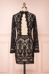Federica Black & Beige Lace Dress | Robe Noire back view | Boutique 1861