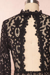 Federica Black & Beige Lace Dress | Robe Noire back close up | Boutique 1861