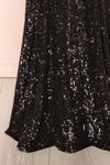 Felisa Black Pleated Sequins Maxi Dress | Boutique 1861 bottom