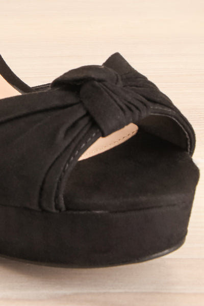 Fenoux Noir Black Block Heeled Platform Sandals | La Petite Garçonne 4