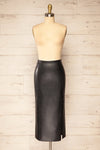 Fernando Black Faux-Leather Midi Pencil Skirt | La petite garçonne front view