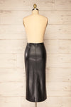 Fernando Black Faux-Leather Midi Pencil Skirt | La petite garçonne back view
