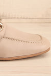 Fernn Taupe Leather Loafers | La petite garçonne side front close-up