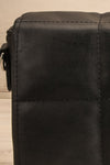 Fers Black Quilted Faux-Leather Handbag w/ Strap | La petite garçonne close-up