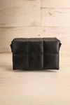 Fers Black Quilted Faux-Leather Handbag w/ Strap | La petite garçonne