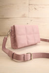 Fers Dusty Pink Quilted Faux-Leather Handbag w/ Strap | La petite garçonne side
