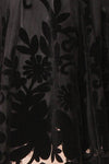 Filly Black Velvet Pattern Short A-Line Dress | Boutique 1861 fabric