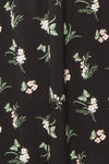 Finna Black Floral Midi Skirt w/ Elastic Waist | Boutique 1861 fabric
