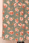 Finna Sage Floral Midi Skirt w/ Elastic Waist | Boutique 1861 bottom