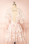 Fiona Short Floral Dress w/ Ruffles | Boutique 1861 back view