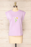 Fiordino Sleeveless Shirt w/ Embroidered Flowers | La petite garçonne front view