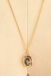 Fira Secret Black Floral Locket Necklace | Boutique 1861 close-up
