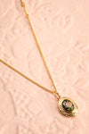 Fira Secret Black Floral Locket Necklace | Boutique 1861 flat view