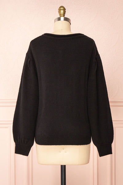 Fleriel Rose Print Sweater | Boutique 1861 back view