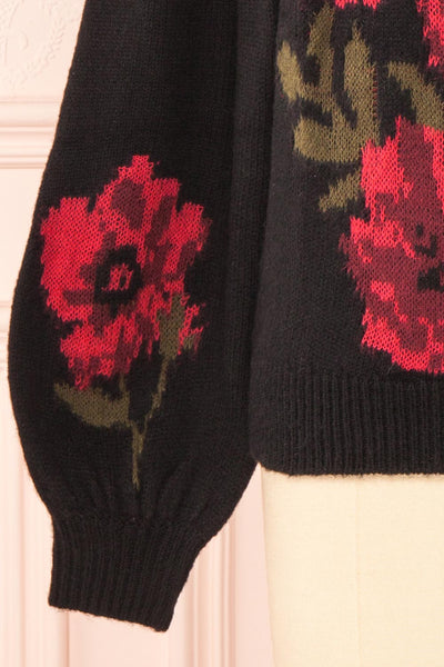Fleriel Rose Print Sweater | Boutique 1861 bottom