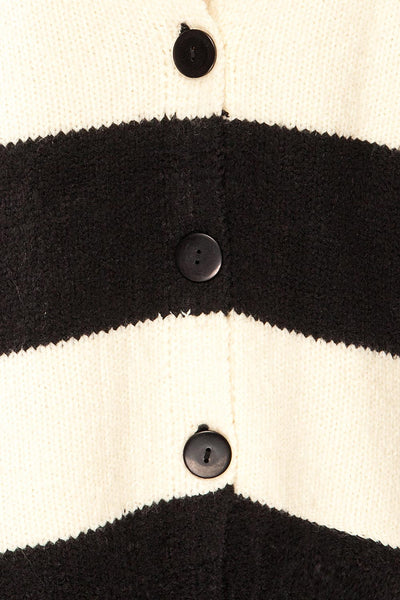 Fleurus Oversized Striped Cardigan w/ Buttons | La petite garçonne details