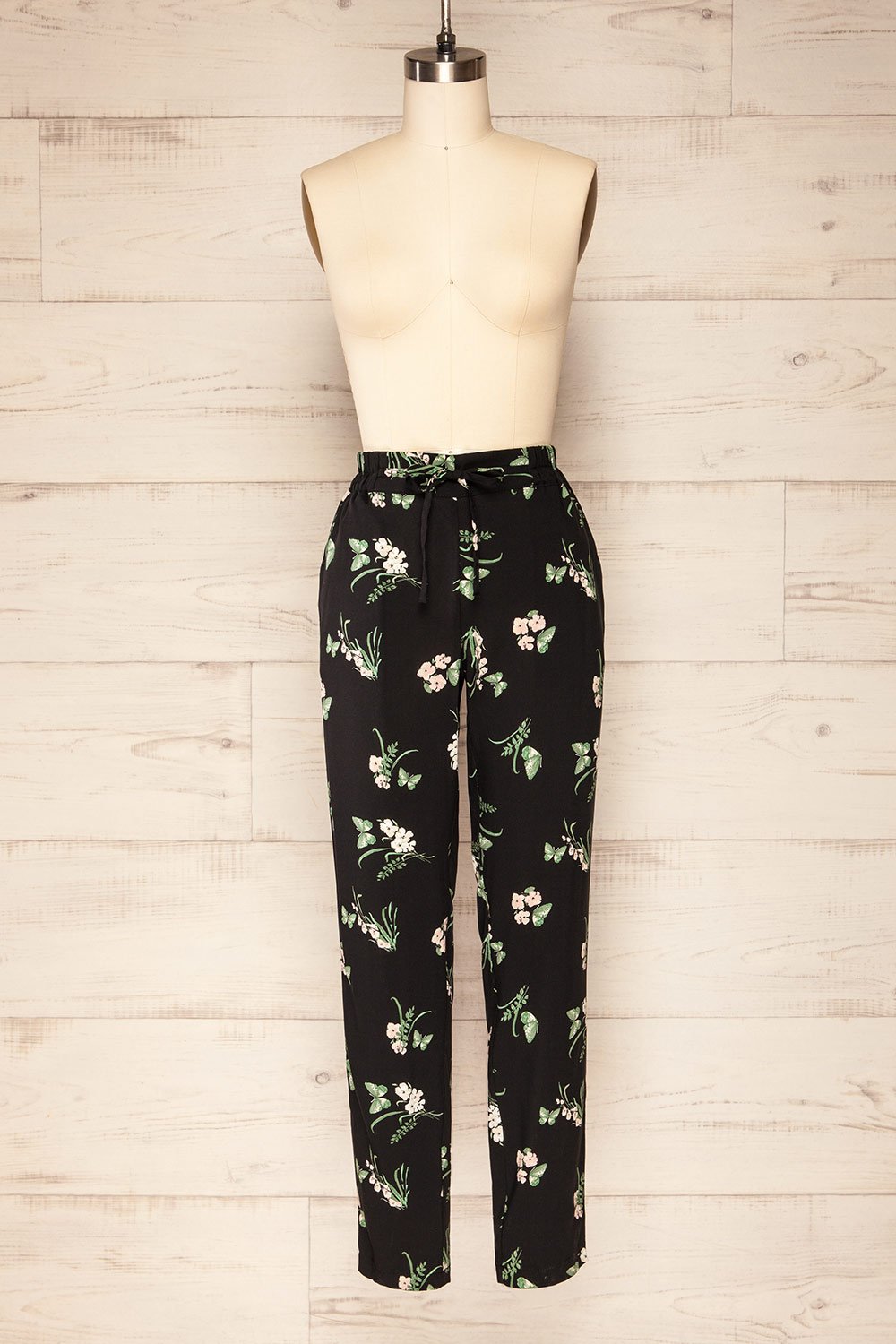 Flider Black Floral Straight Leg Pants | La petite garçonne