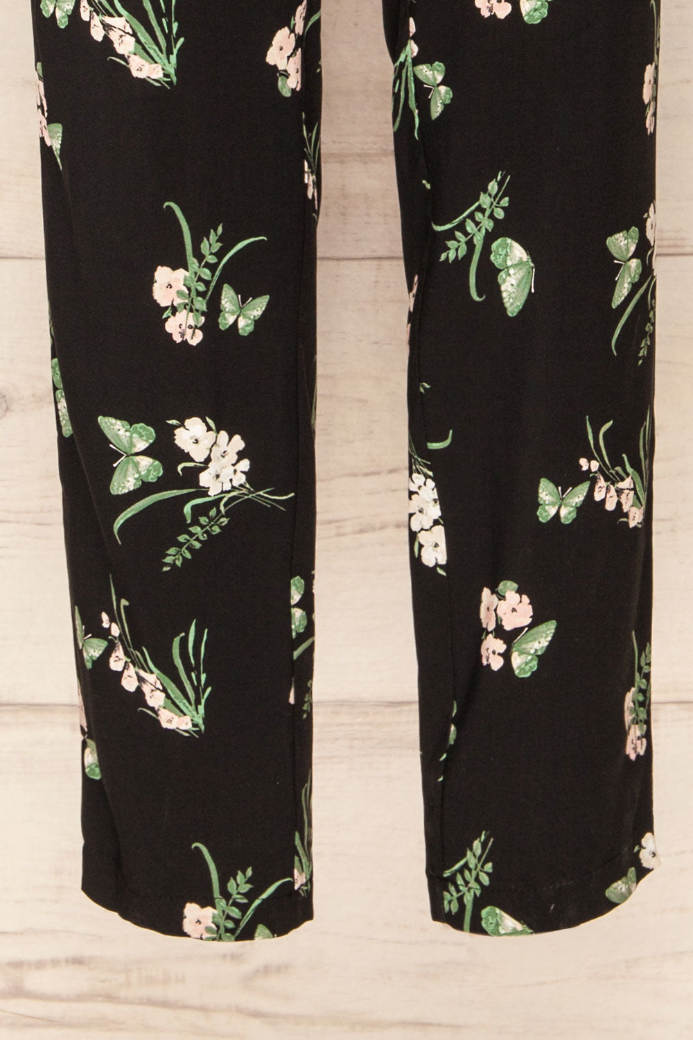 Flider Black Floral Strait Leg Pants | La petite garçonne bottom 