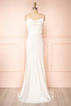 Florence Ivory Bridal Satin Maxi Dress | Boudoir 1861 front view