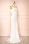 Florence Ivory Bridal Satin Maxi Dress | Boudoir 1861 side view