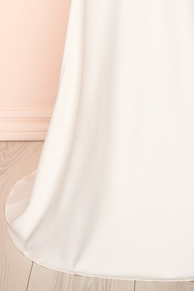 Florence Ivory Bridal Satin Maxi Dress | Boudoir 1861 bottom